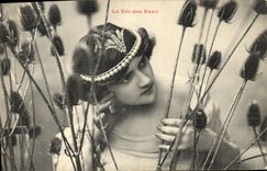 CPA Fantaisie Femme La fee des oiseaux 