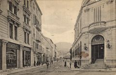 CPA Hotel des Postes Menton La rue Partourneaux 