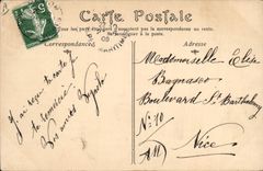 CPA Hotel des Postes Menton La rue Partourneaux
