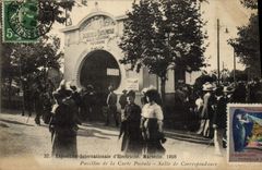 CPA Exposition internationale d'electricite Marseille 1908 Pavillon de la Carte Postale Salle de Correspondance 