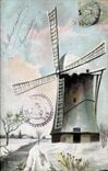 CPA Moulin a vent en hiver 