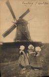 VINTAGE POSTCARD Windmill Children