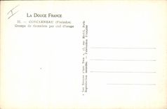 VINTAGE POSTCARD Bateau Fishes Concarneau Groupe thonniers by sky of storm