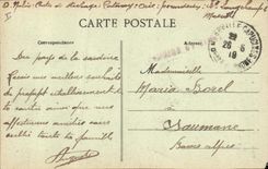 VINTAGE POSTCARD Bateau Fishes At sea With the moonlight Depart for the sin