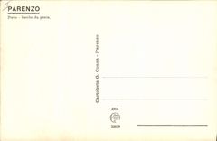 VINTAGE POSTCARD Bateau Fishes Parenzo Oporto barche da pesca