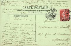 VINTAGE POSTCARD Bateau Fishes the port Menton