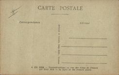 CPA Bateau En mer Transatlantique en vue des Cotes de France