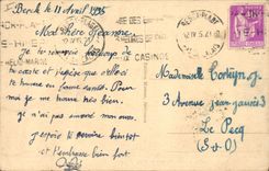 VINTAGE POSTCARD Bateau Fishes Berck Bateaux beach with the broad one