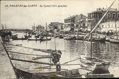 CPA Bateau Peche Palavas les Flots Le canal Rive gauche 
