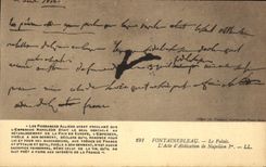 POSTAL Napoleon 1r Fontainebleau de la VENDIMIA el paladar el acto de la abdicación de Napoleon 1r