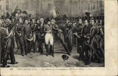 POSTAL Napoleon 1r Fontainebleau de la VENDIMIA bueno-byes