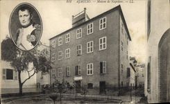 POSTAL Córcega Napoleon de la VENDIMIA la 1ra casa de Ajacio de Napoleon