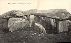 VINTAGE POSTCARD Dolmen Carnac Menhir the dolmende Keriaval
