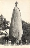 VINTAGE POSTCARD Dolmen Menhir Tregunc Menhir of Kerangallon Children