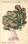VINTAGE POSTCARD Fantasy Illustrator Woman Hairstyle Fuss 1908 1909 Hairdresser