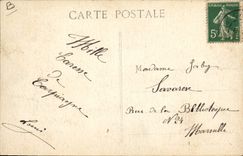 VINTAGE POSTCARD Militaria Camp of Carpiagne Machine-gun to the shooting