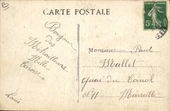 VINTAGE POSTCARD Militaria Camp of Carpiagne machine-guns