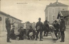 CPA Militaria Manoeuvre de la piece