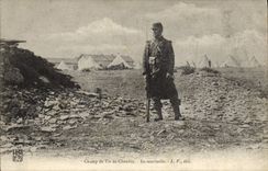 CPA Militaria Champ de tir de Chenove En sentinelle