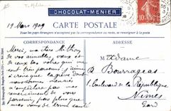CPA Militaria Sortie des ecuries Chocolat Menier 