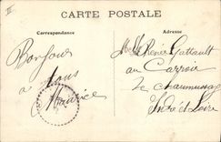 VINTAGE POSTCARD Militaria the camp of Cercottes an alley in the tents