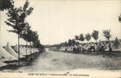 CPA Militaria Camp de Mailly Entree du camp La route principale