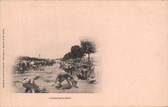 VINTAGE POSTCARD Militaria the loading