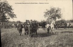 VINTAGE POSTCARD Militaria Army maneuvers of Western North During the action