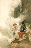 CPA Fantaisie Lutin Anges