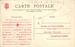 VINTAGE POSTCARD Postcards Bordeaux Fetes federal and presidential April 1905 Ravelled Mark Clover Stuck