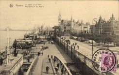 VINTAGE POSTCARD Antwerp Postcards Steen and the port Boats Publicity Robert Vender Street of the Villette Marcinelle Charleroi