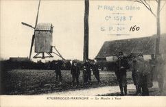 VINTAGE POSTCARD Windmill Rousbrugghe Haringhe