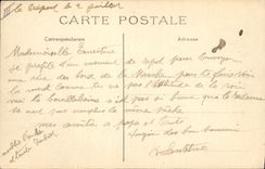 VINTAGE POSTCARD Boat of sin Treport Departure of a boat