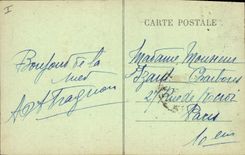 VINTAGE POSTCARD Boat of sin Seas les Bains Fishing with the Plate