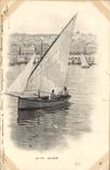 VINTAGE POSTCARD Boat of sin Algiers Algeria