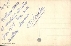 VINTAGE POSTCARD Fantasy Illustrator Boat Lighthouse