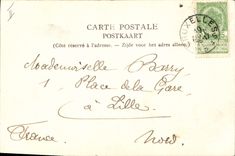 De la VENDIMIA de la POSTAL 1r Waterloo monumento de Napoleon del águila francesa