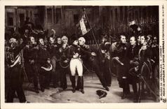 CPA Napoleon 1er Musee de Versailles Vernet Adieux de Napoleon a la garde imperiale a Fontainebleau 