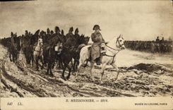 De la VENDIMIA de la POSTAL 1r Meissonnier museo 1814 de Napoleon de la lumbrera París