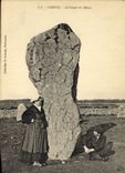 VINTAGE POSTCARD Dolmen Carnac Menhir the giant of Menec Folklore
