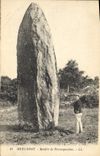 CPA Dolmen Menhir Huelgoat Menhir de Herampeulven 