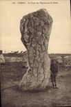 VINTAGE POSTCARD Dolmen Carnac Menhir the giant of alignments of Menec
