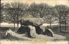 VINTAGE POSTCARD Dolmen Menhir Meudon Bellevue Lawn of the observatory of Meudon Holy Orphanage Philippe