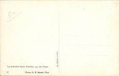 Mujer del ilustrador de la fantasía de la POSTAL de la VENDIMIA la primera lección del amor de Leo Fontan