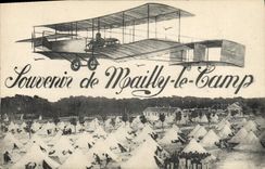 CPA Militaria Camp de Mailly le Camp Avion Aviation