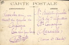 CPA Militaria Camp de Carpiagne Section de mitrailleuse
