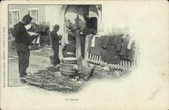 CPA Militaria La soupe