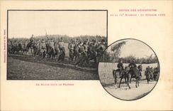 VINTAGE POSTCARD Militaria Re-examined of the reservists of the 11th division 1899 On the way for the plate