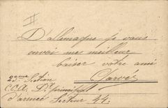 VINTAGE POSTCARD Militaria Hello of Germany February 1919 January