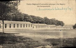 CPA Militaria Centre regional d'instruction physique 14eme region Les baraquements
